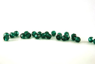 Бусины Чехия "PRECIOSA" бусины 451-19-602 4 мм 24 шт темно-зеленый/emerald